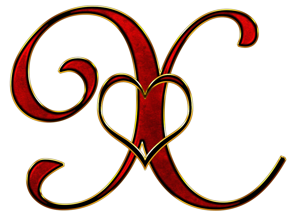 Ornate Red Gold Letter A PNG