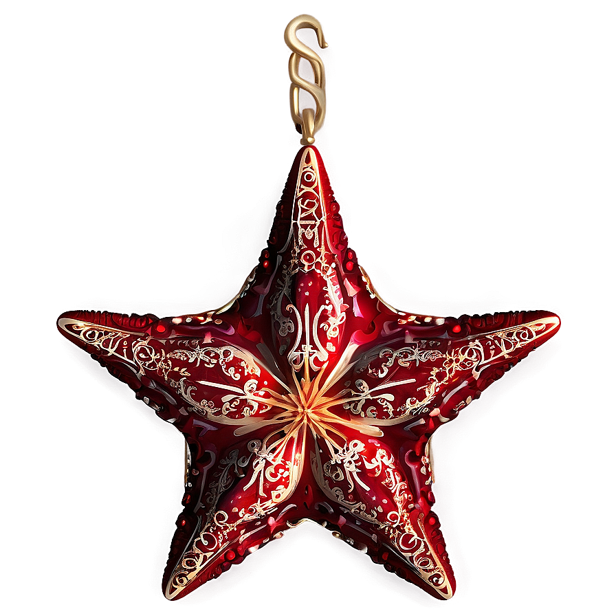 Ornate Red Star Png 65 PNG