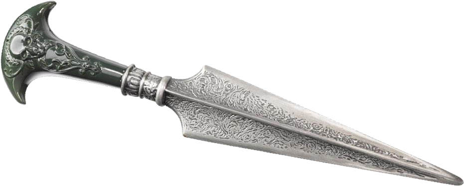 Ornate Silver Dagger PNG