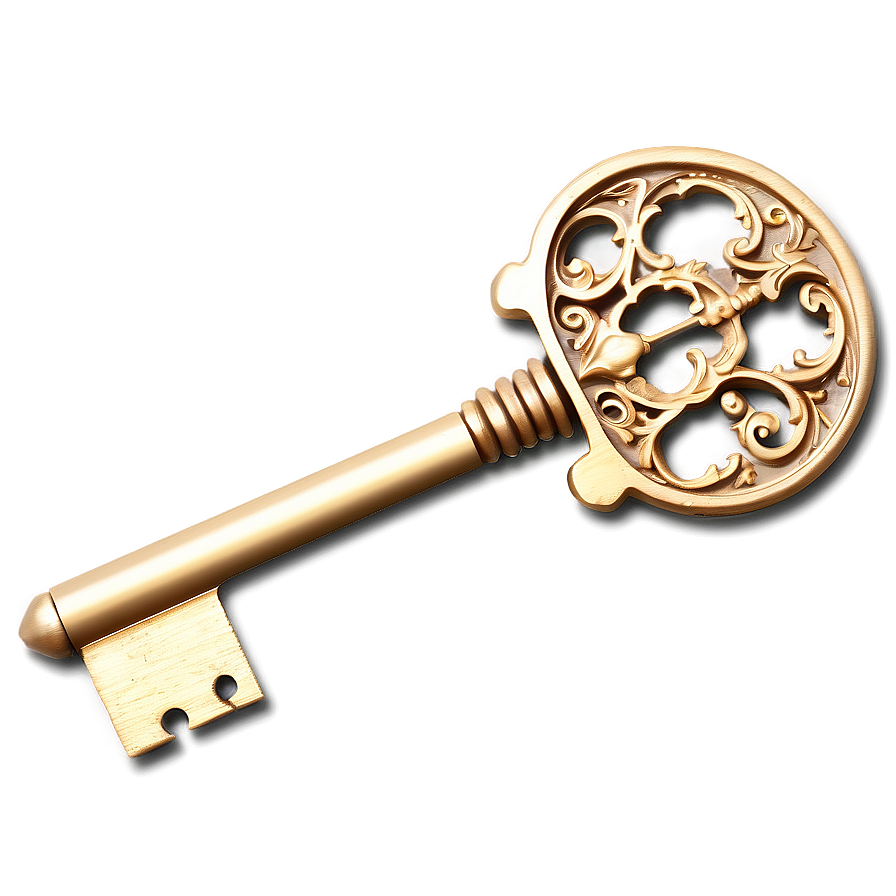 Ornate Skeleton Key Illustration Png Pfo PNG