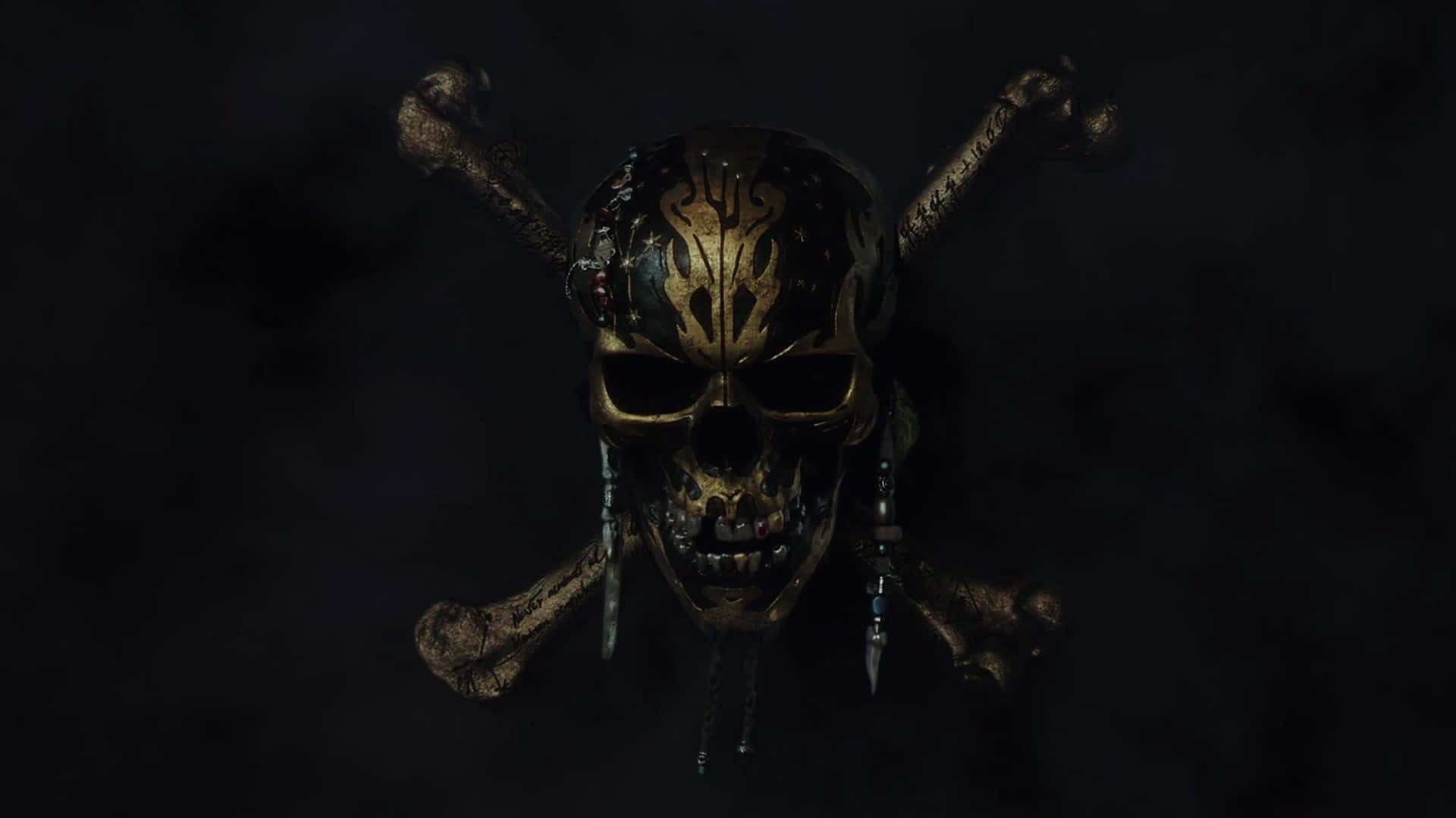 Ornate Skulland Crossbones Wallpaper