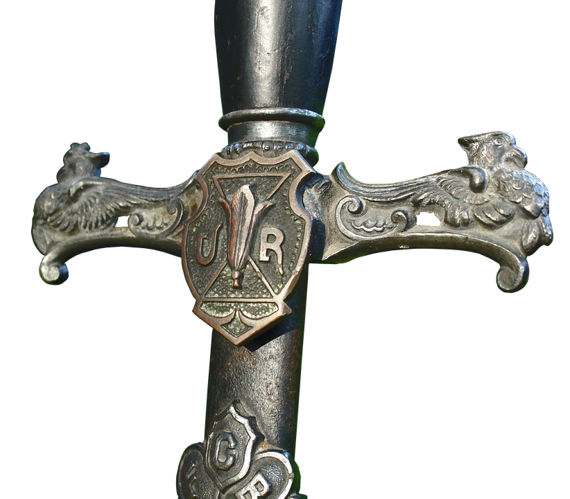 Ornate Sword Hilt Detail PNG