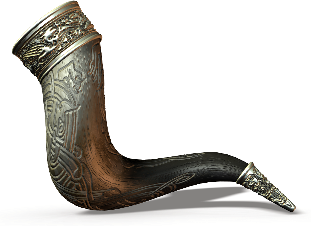 Download Ornate Viking Drinking Horn 