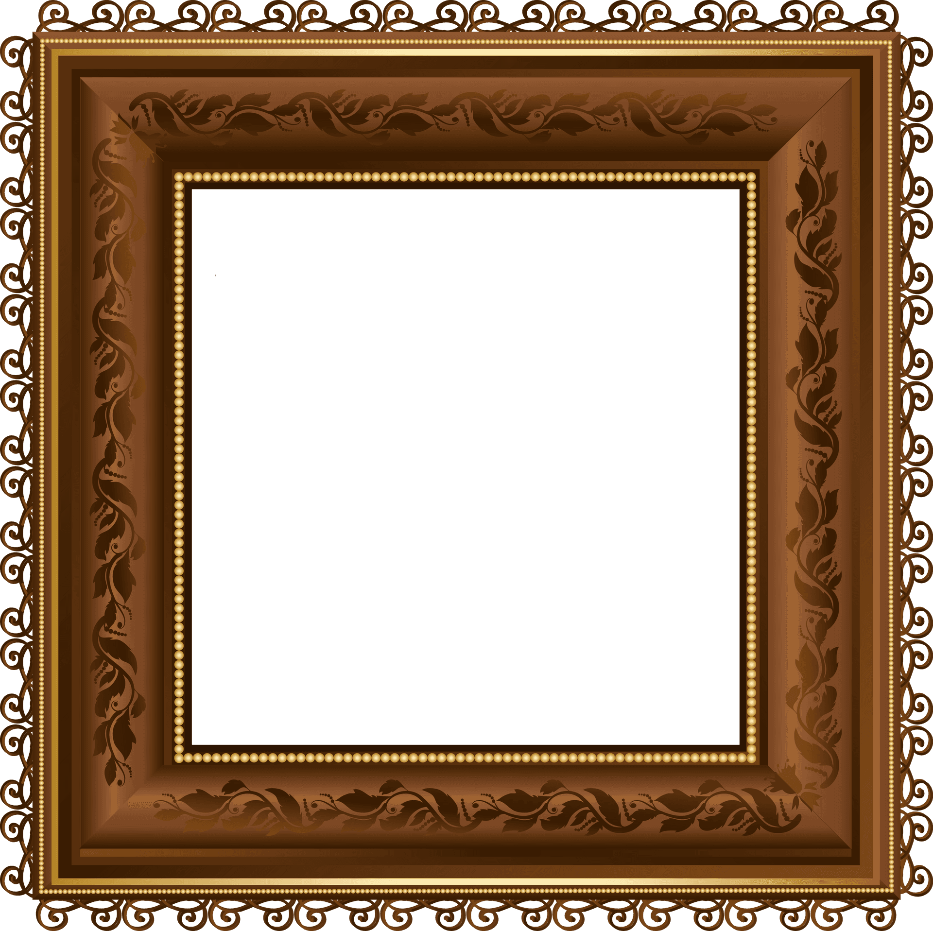 Ornate Vintage Frame Design PNG