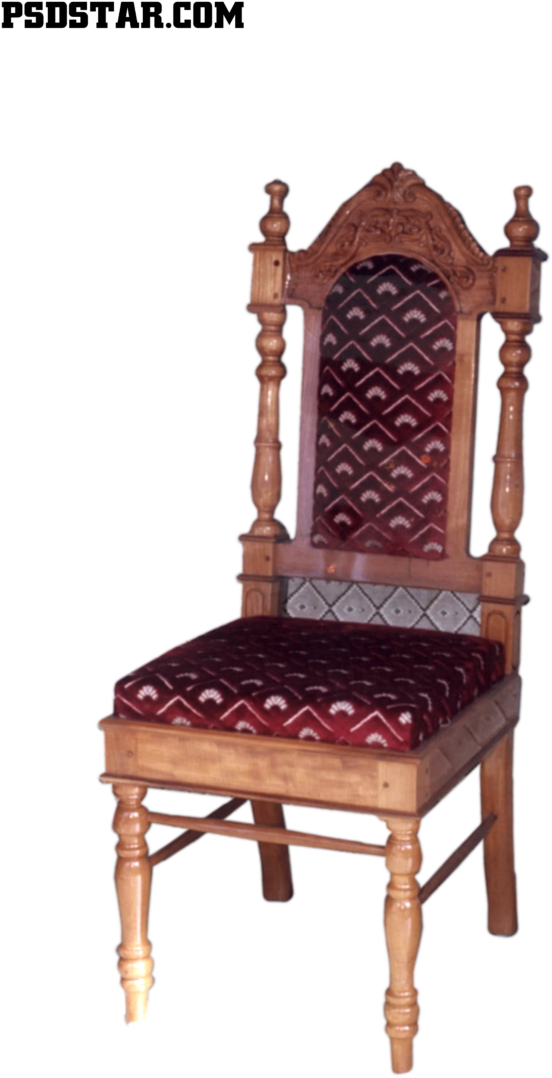 Ornate Wooden Chair P S D Star PNG