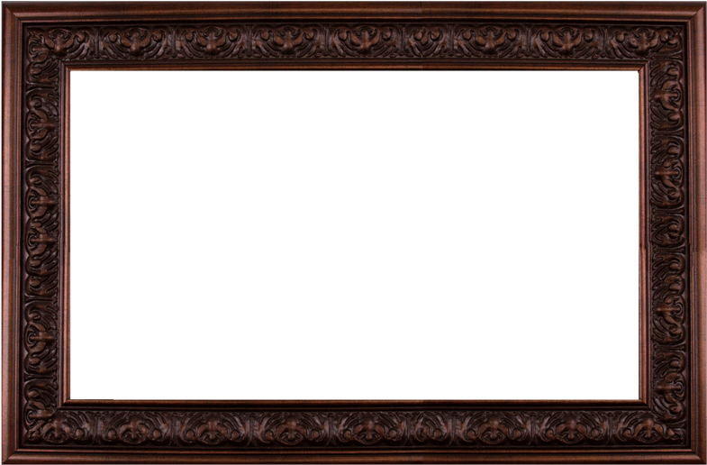 Ornate Wooden Frame Empty PNG