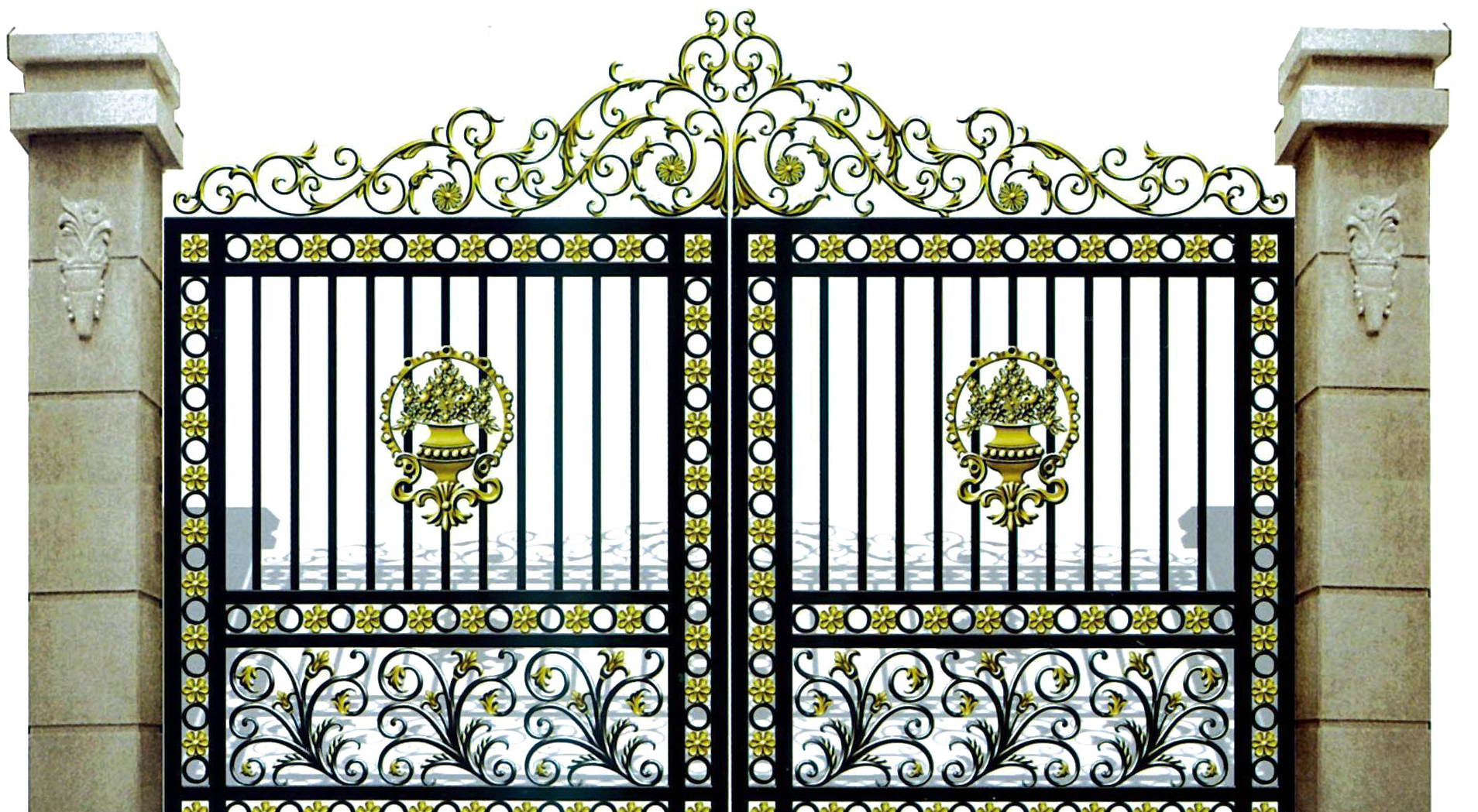 Ornate Wrought Iron Gate PNG