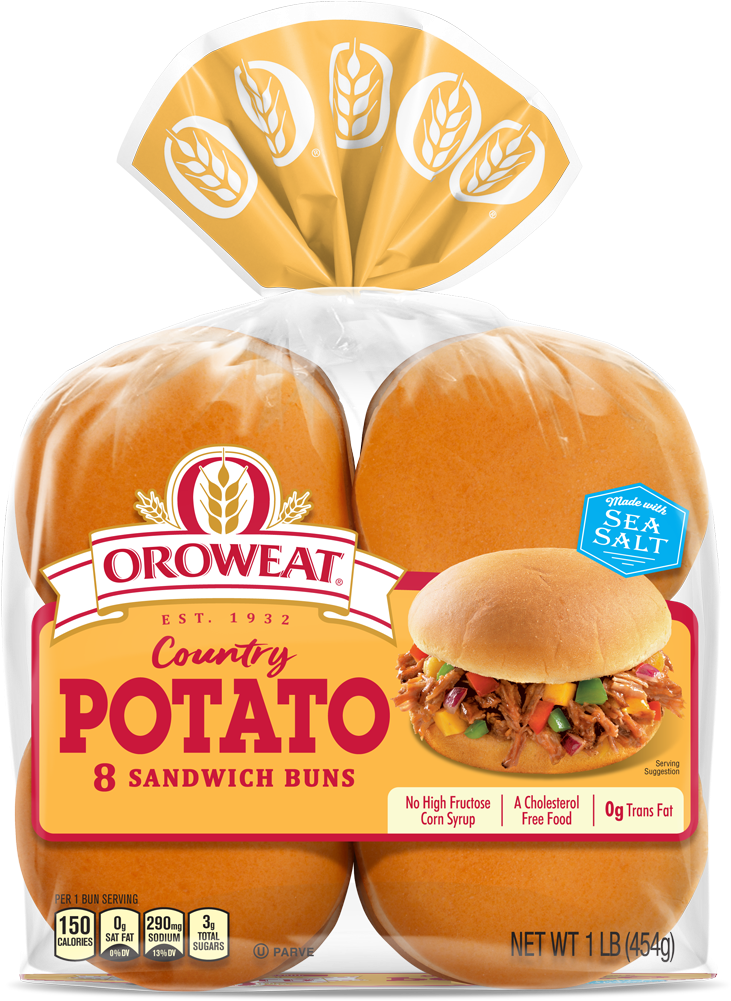 Oroweat Country Potato Sandwich Buns Package PNG