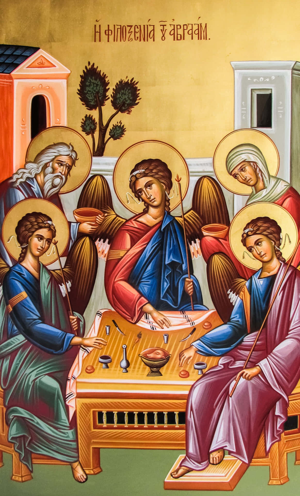 Orthodox_ Icon_ Holy_ Trinity Wallpaper