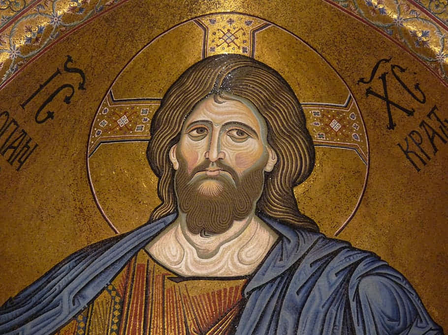 Orthodox Icon Jesus Christ Mosaic Wallpaper