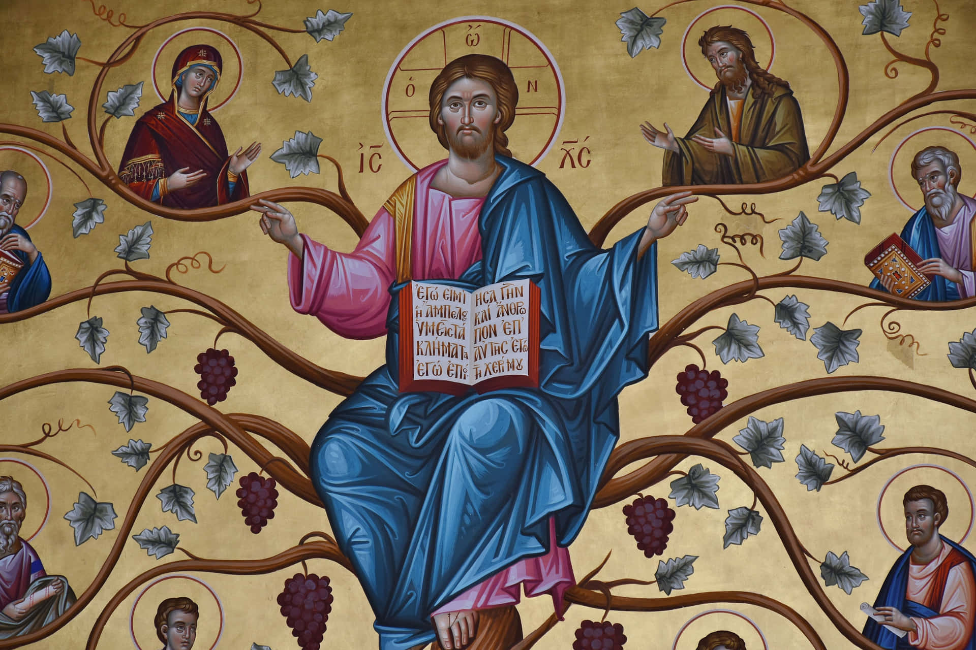 Orthodox Iconography Jesus Christ Vine Wallpaper