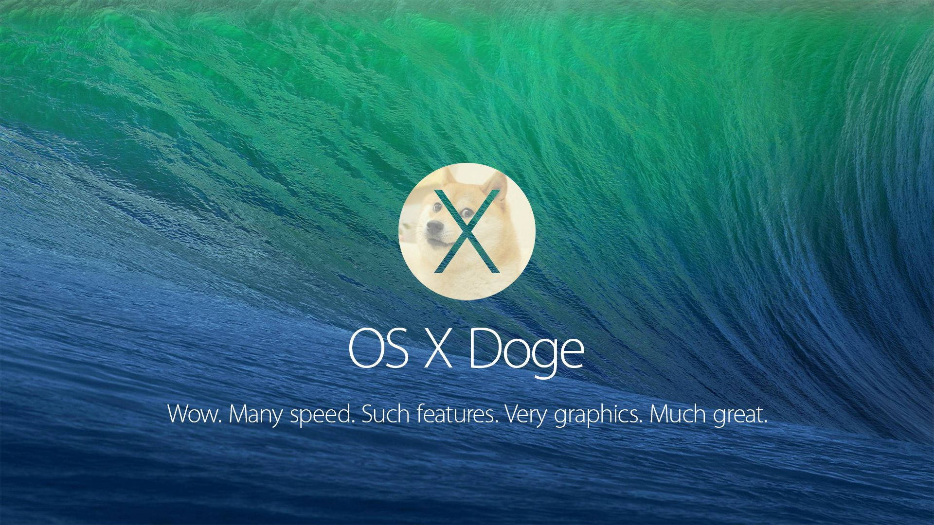 Mac OS X Doge meme wallpaper