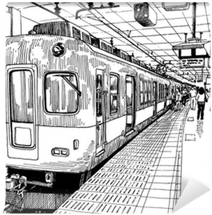 Osaka Train Station Sketch PNG