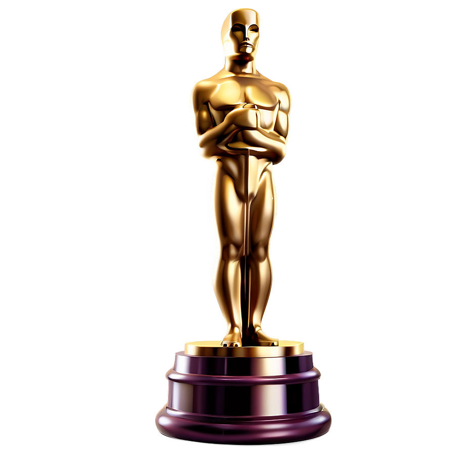 Oscar Award On Pedestal Png Hro PNG