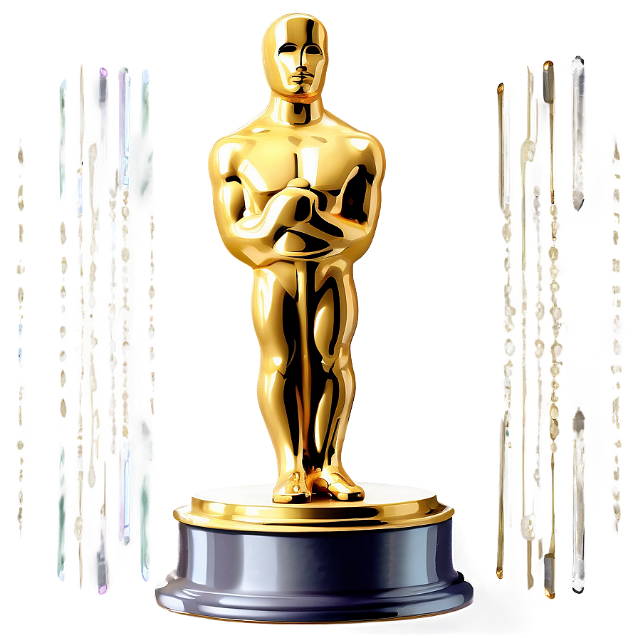 Oscar Statue With Curtain Png 46 PNG