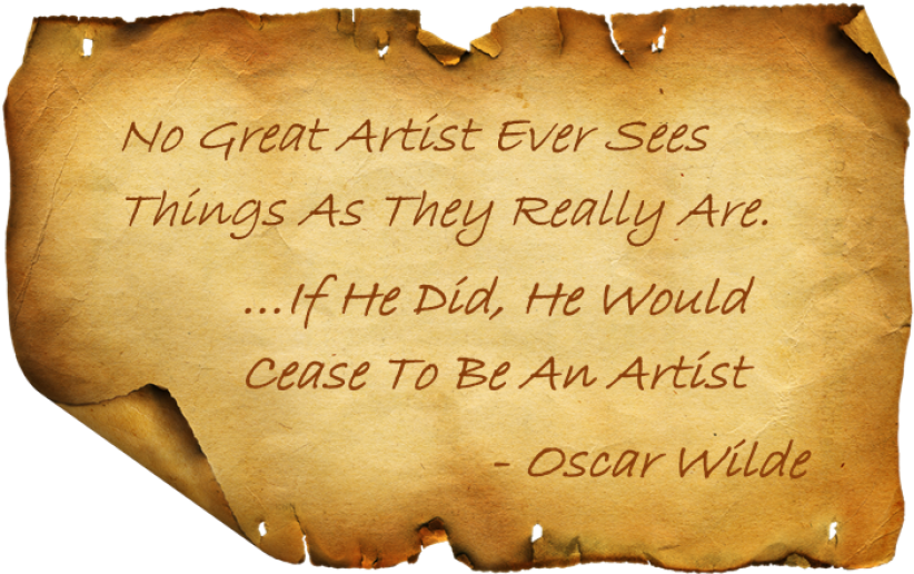 Oscar Wilde Artist Quote Parchment PNG