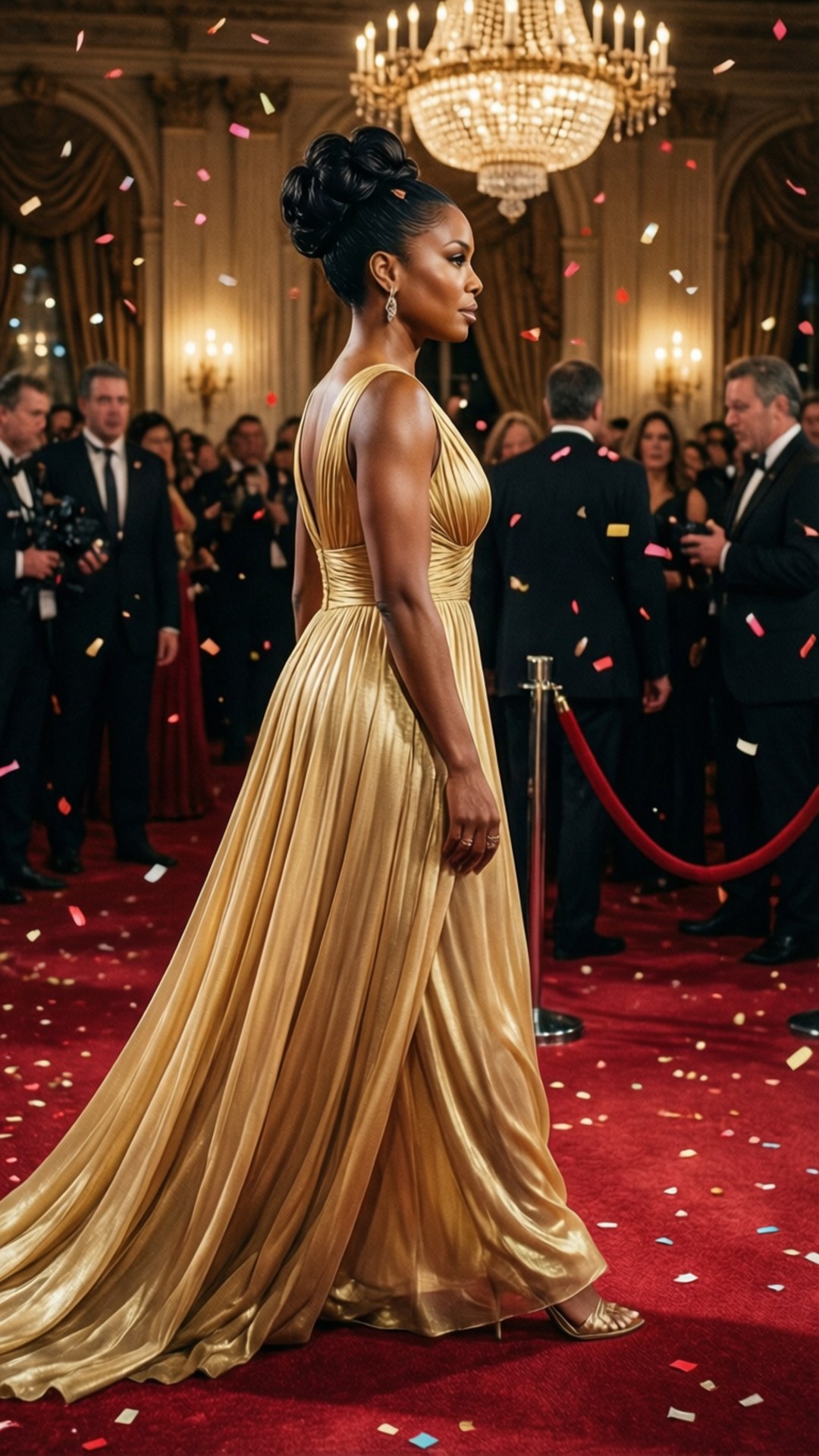 Gabrielle Union in uno splendido abito dorato agli Oscar.