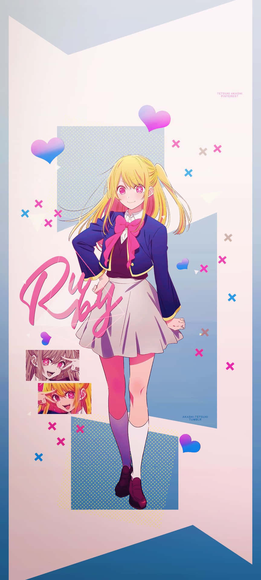 Oshi No Ko Anime Character Ruby Wallpaper
