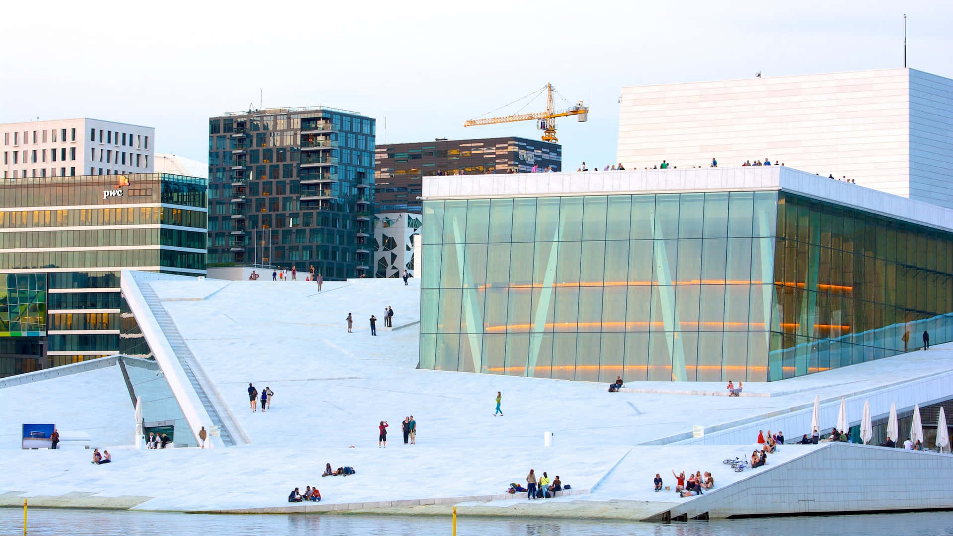 Oslo Opera House With Snow Wallpaper