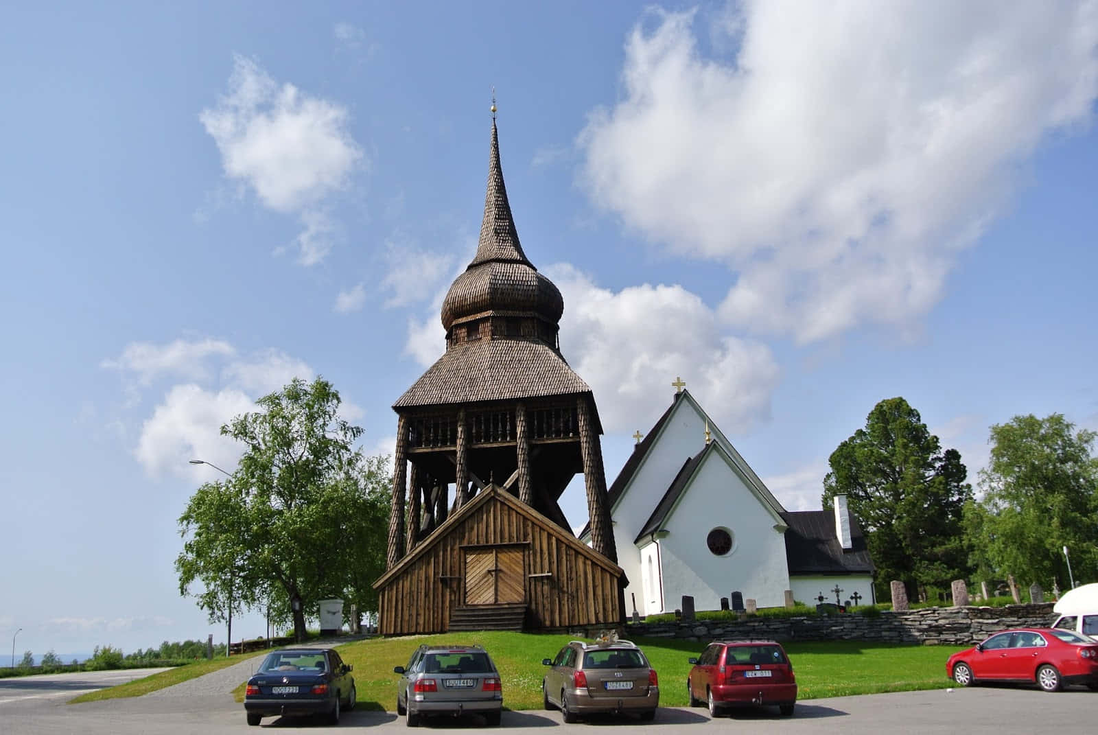 Ostersund Historic Church Bell Tower Wallpaper