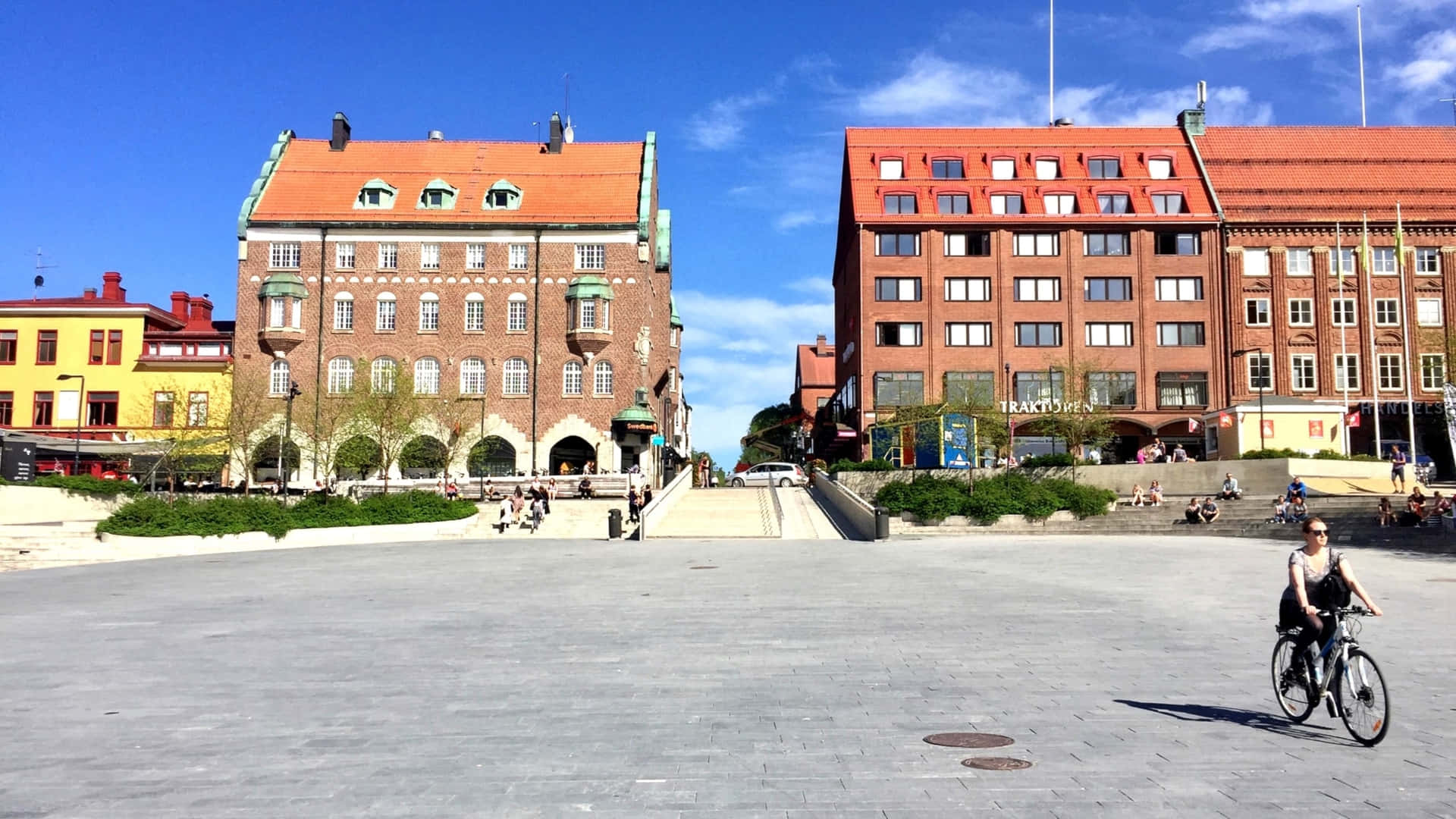 Ostersund Sweden Sunny Square Wallpaper