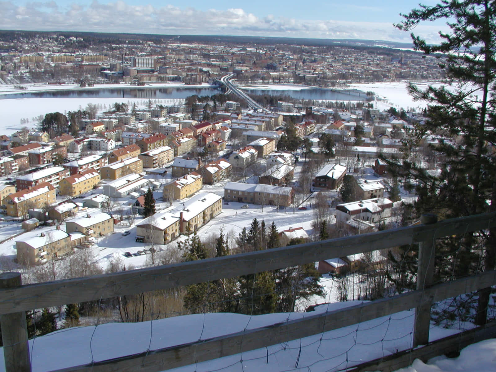 Ostersund Winter Panorama Wallpaper