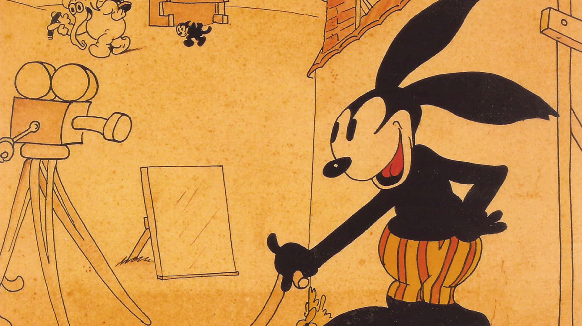 Oswald The Lucky Rabbit Vintage Cartoon Wallpaper