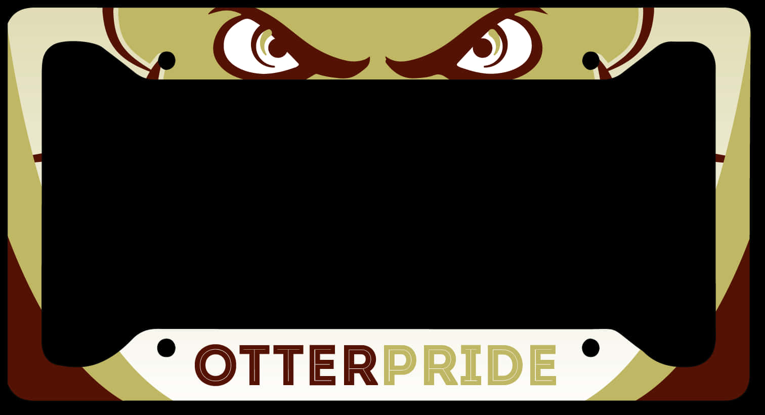 Otter Themed License Plate Design PNG