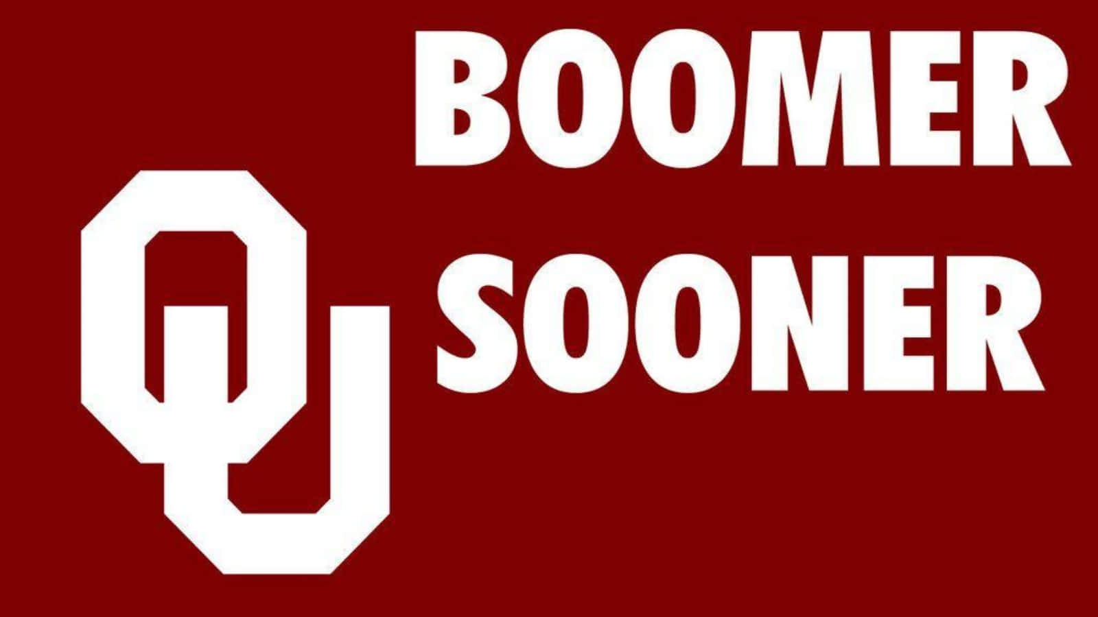 Oklahoma Sooners Logo With The Word Boomer Sooner Wallpaper