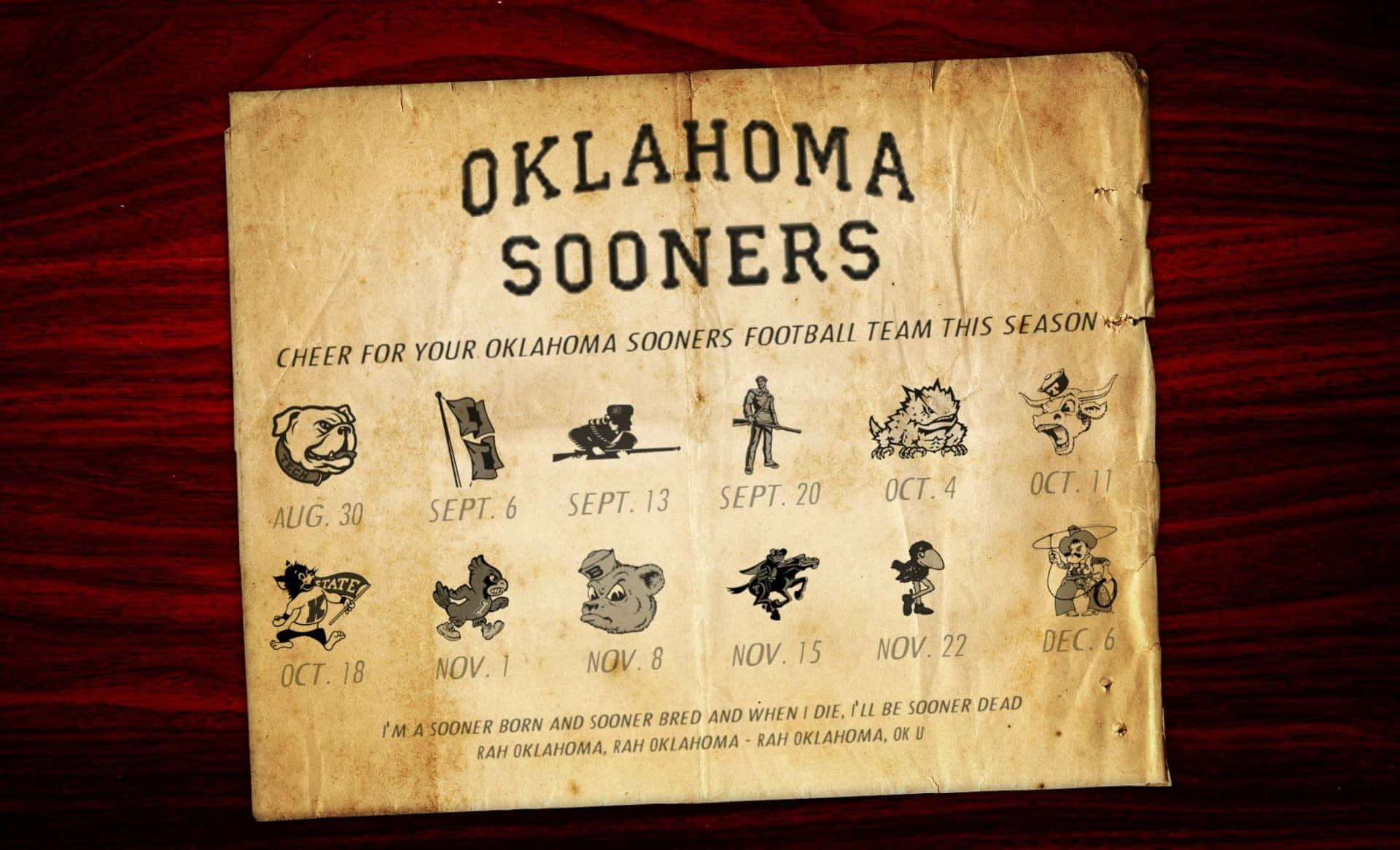 Så Snart Stolthed som University of Oklahoma Sooner fans fyldte stadion på kampdagen Wallpaper