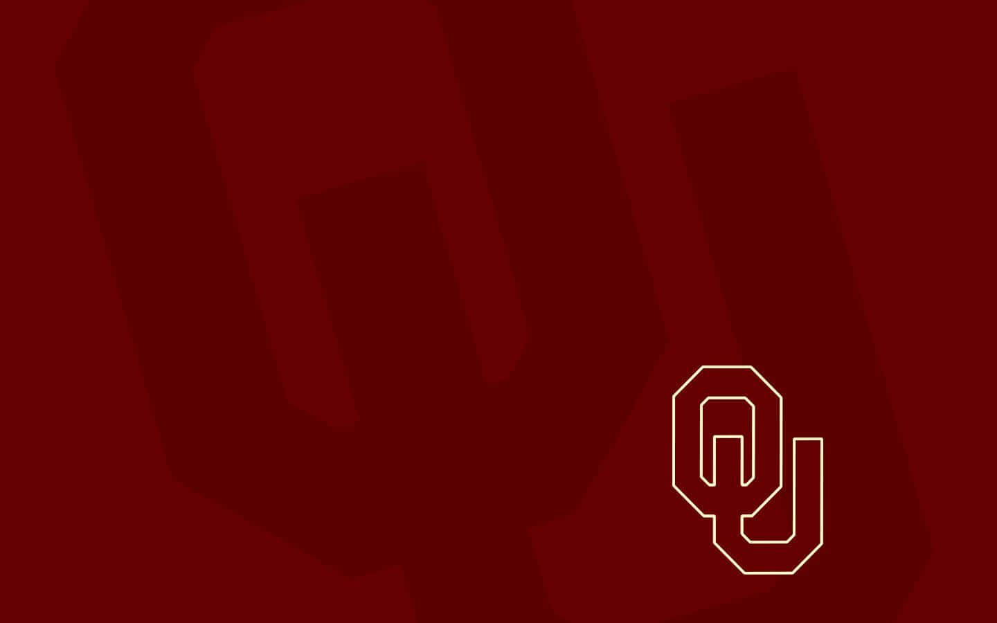 Logoet for Oklahoma Sooners på en maroon baggrund Wallpaper