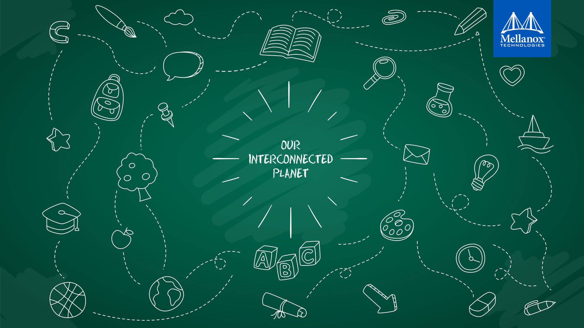 Our Interconnected Planet School Illustration Wallpaper