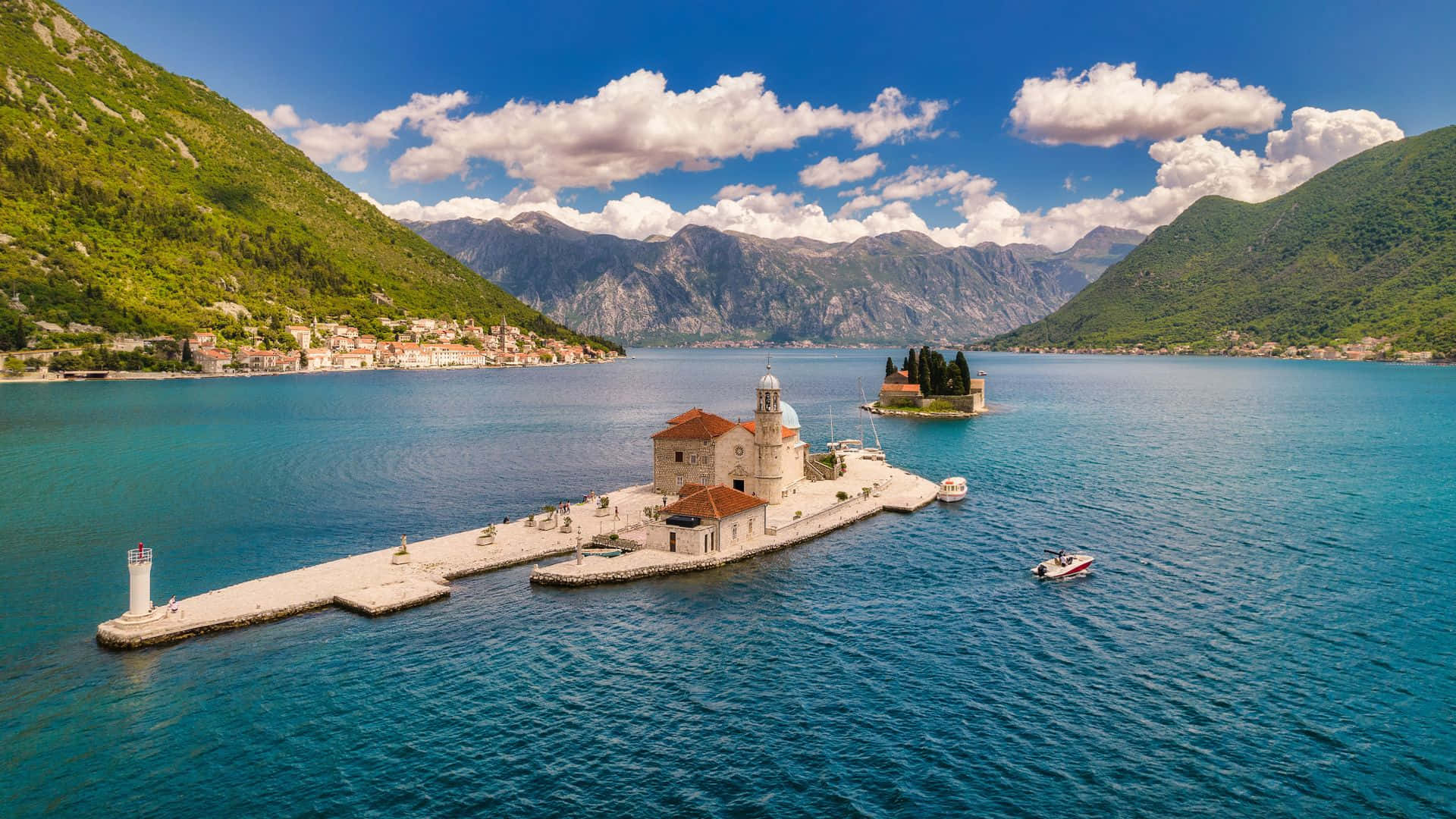 Our Lady Of The Rocks In Montenegro Wallpaper