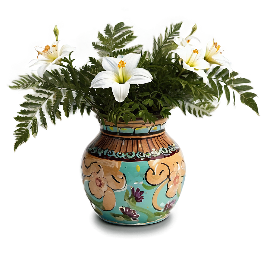 Outdoor Flower Vase Png 06122024 PNG