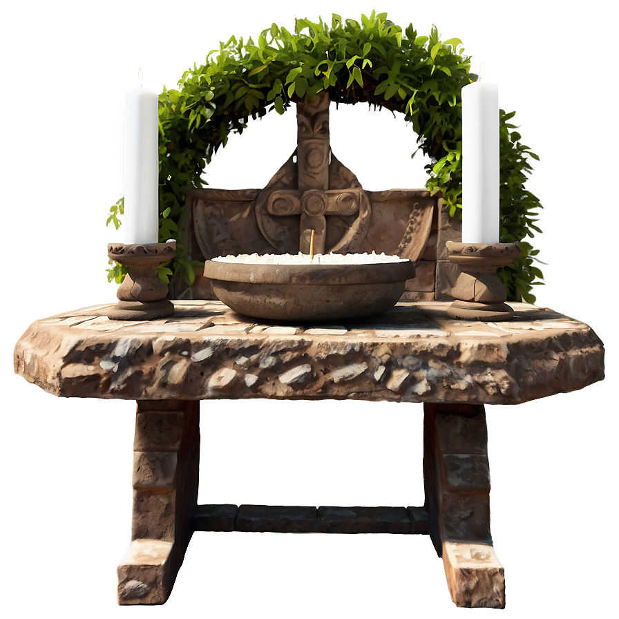 Outdoor Garden Altar Png 06242024 PNG