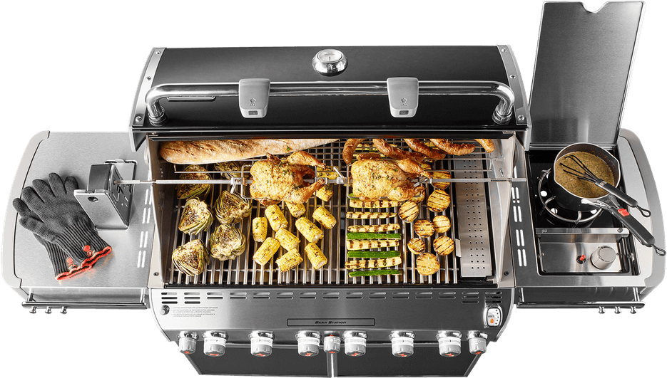 Outdoor Gourmet Grill Setup PNG