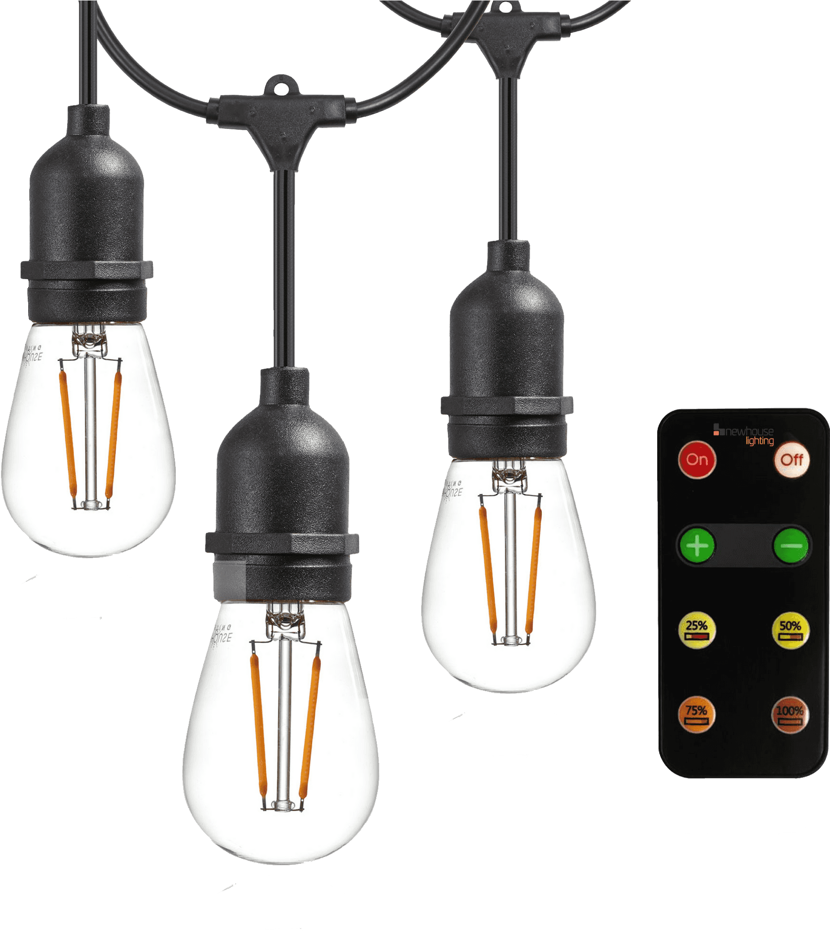 Outdoor Hanging L E D Lights With Remote Control PNG
