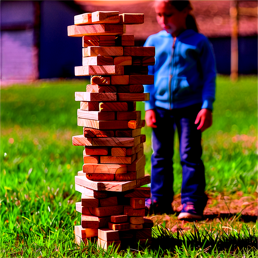 Outdoor Jenga Fun Png Wgu68 PNG