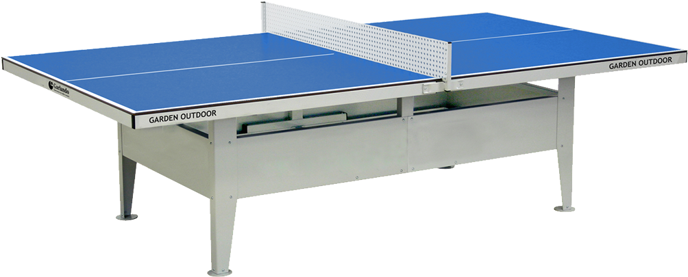 Outdoor Ping Pong Table Blue PNG