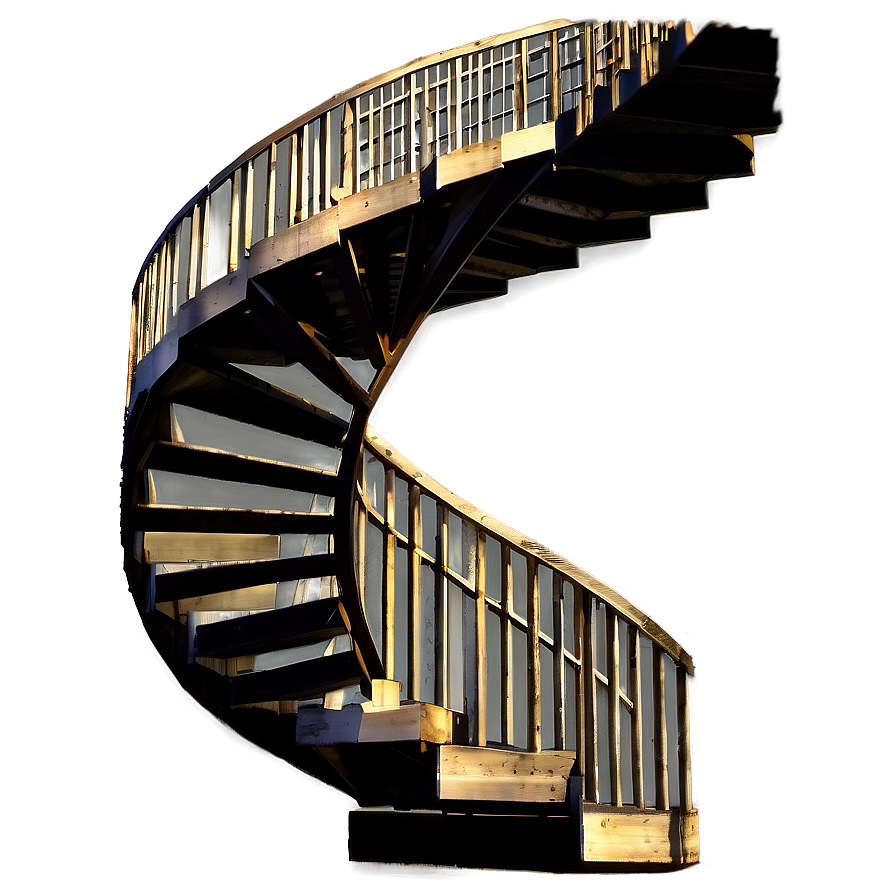 Outdoor Spiral Staircase Png 06242024 PNG