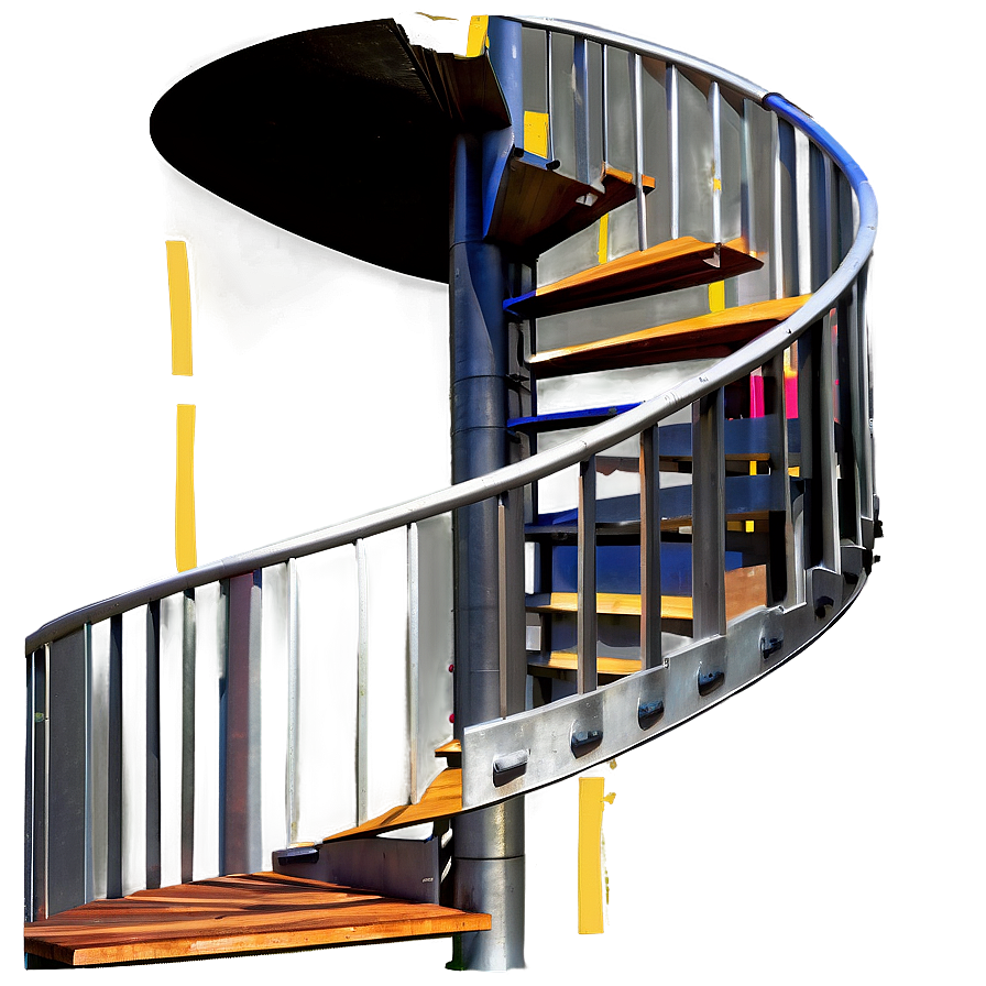 Outdoor Spiral Staircase Png 06242024 PNG