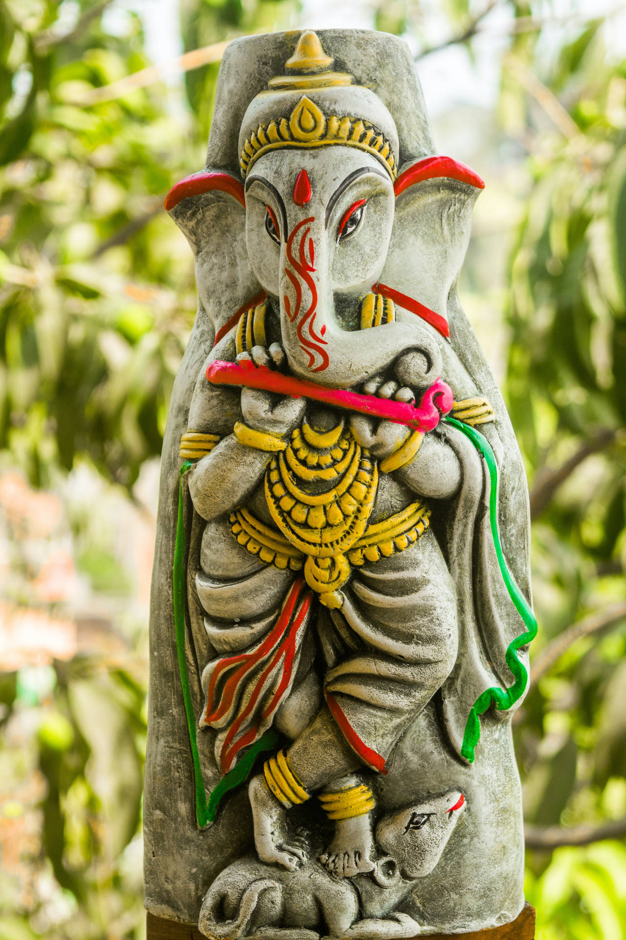 Outdoorstein-statue Ganesh 4k Wallpaper
