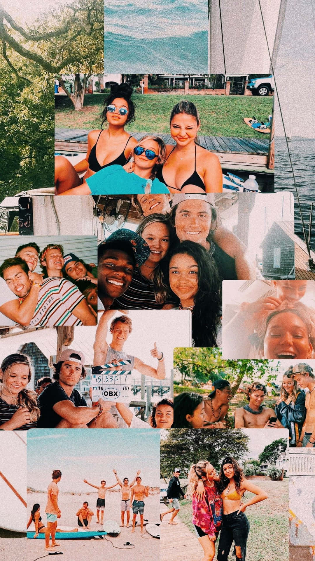 Outer Banks Cast Collage Wallpaper