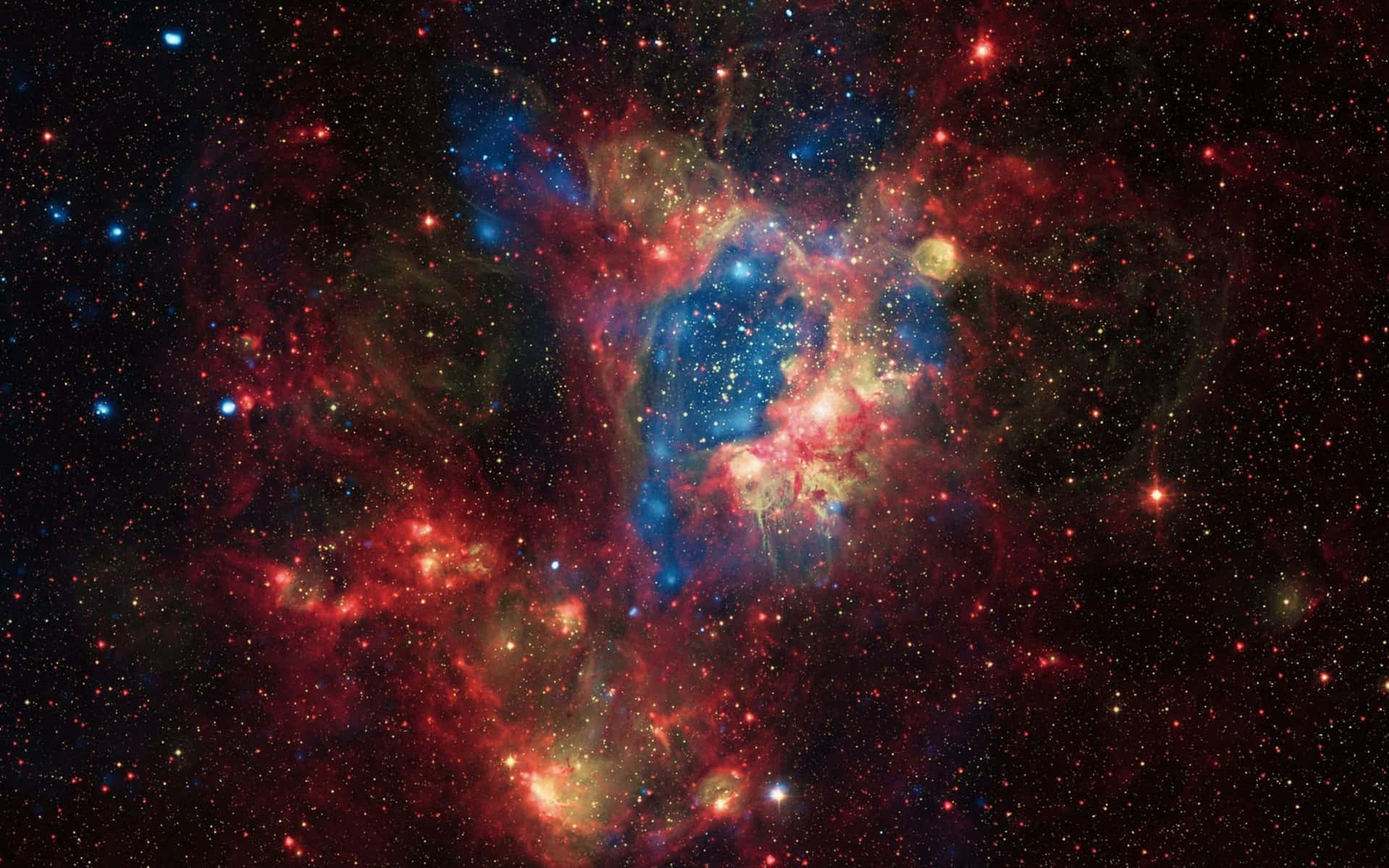 Unavista Espectacular De Una Nebulosa Roja En El Espacio Exterior. Fondo de pantalla