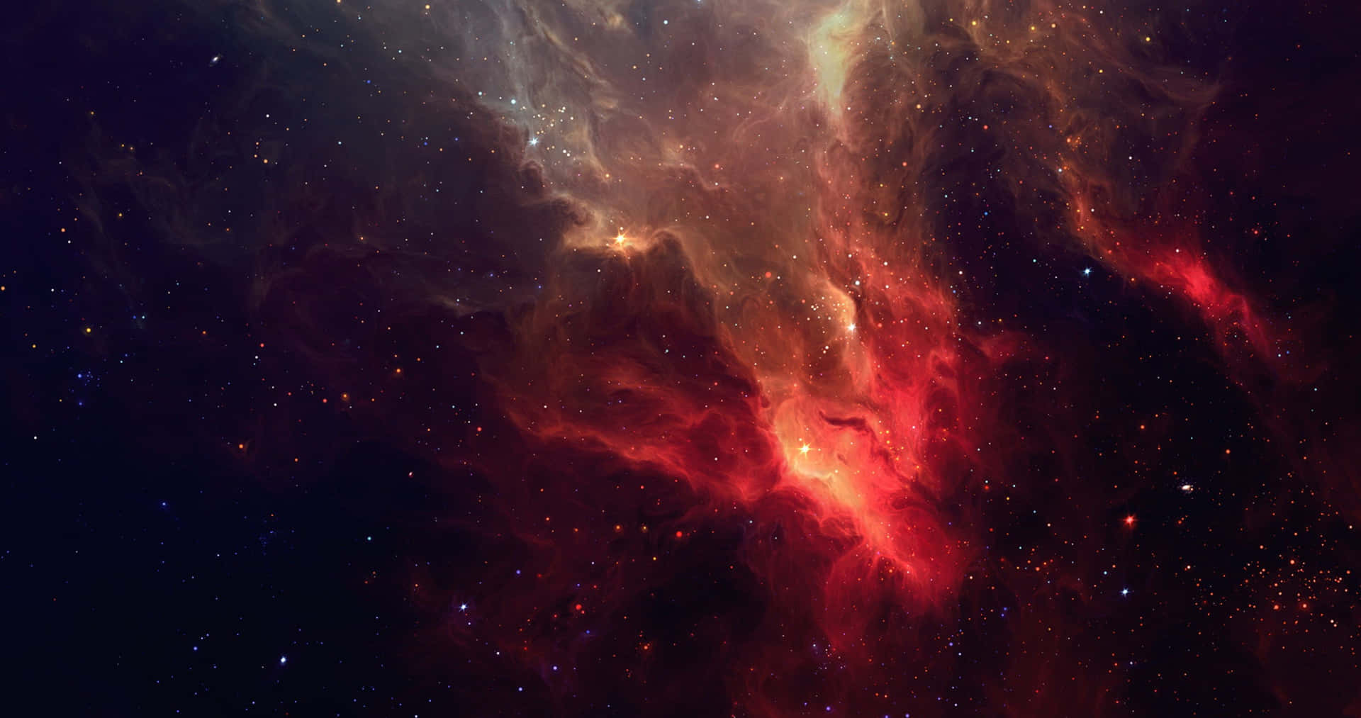 Enjoy the ethereal beauty of outer space in red Wallpaper