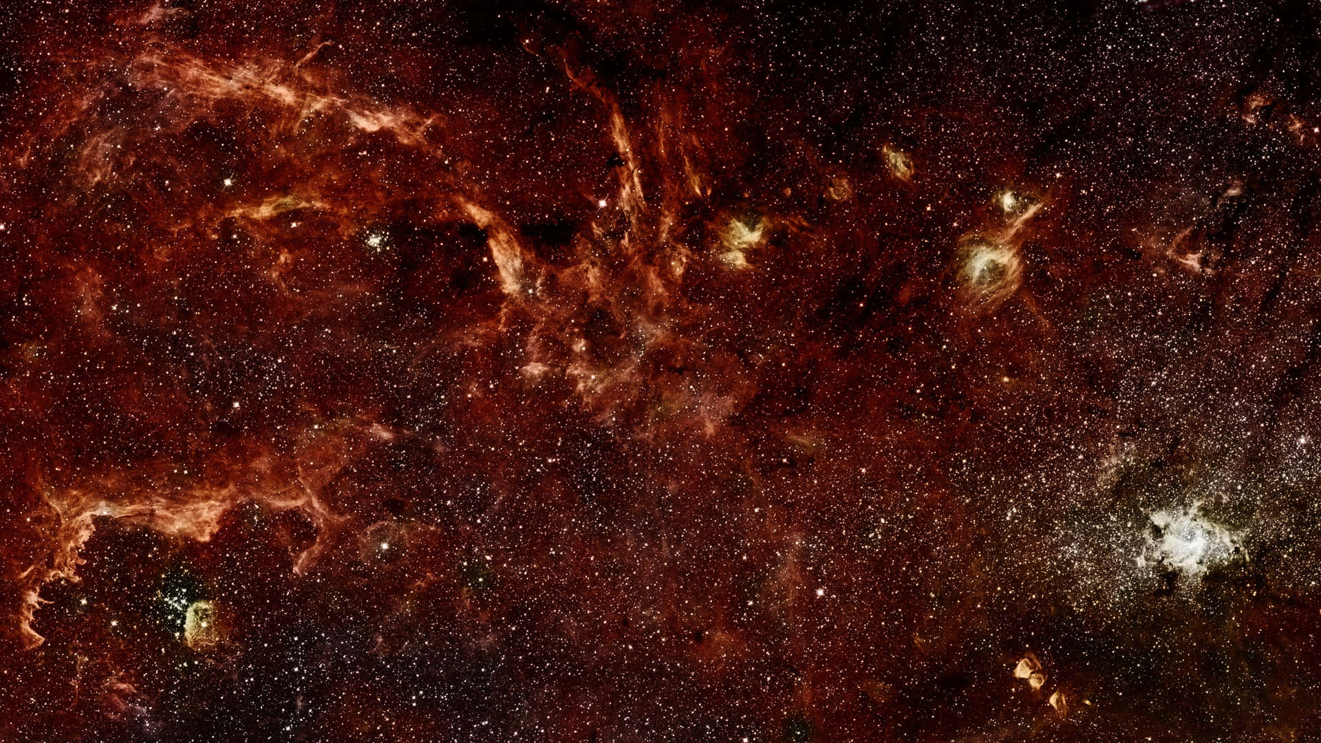 "Explore the mysteries of outer space in stunning 4K red" Wallpaper