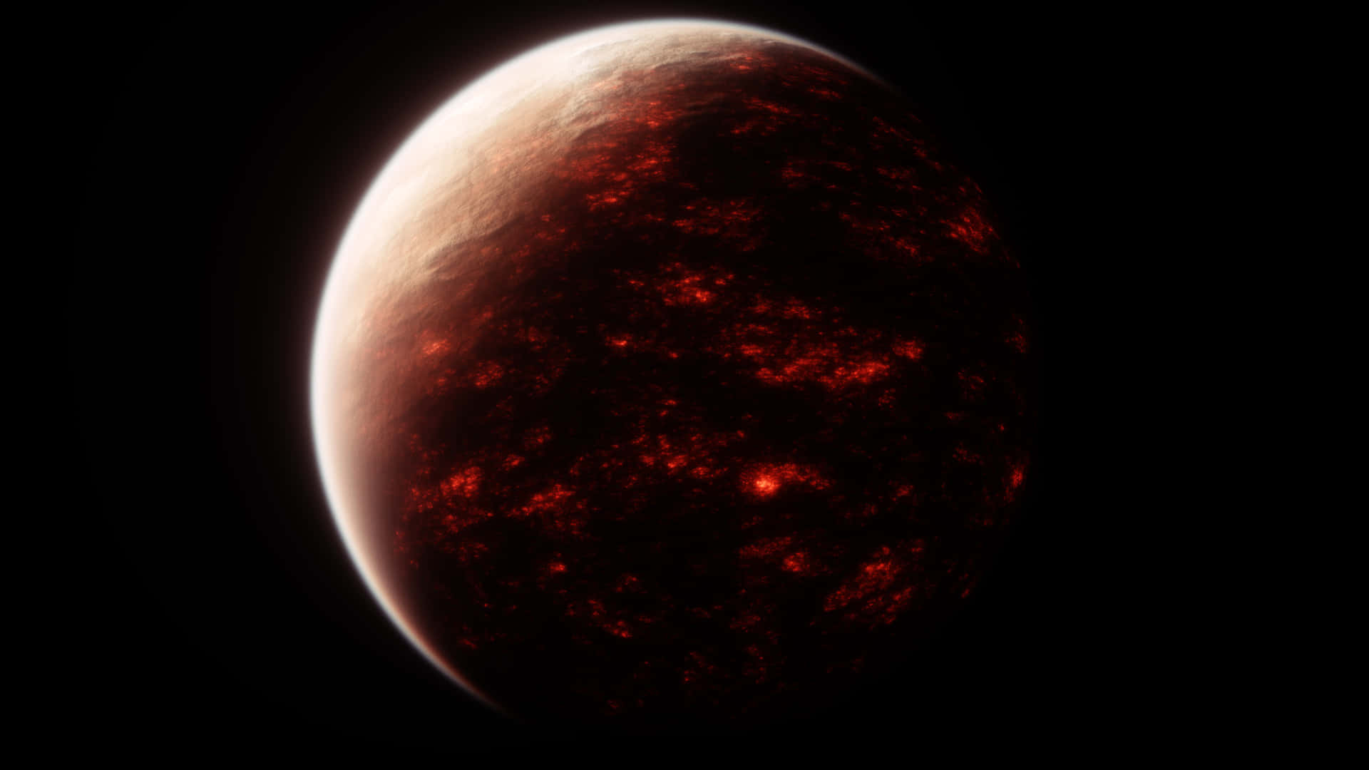 Großerbereich: Eine Atemberaubende Rote Nebel In Den Tiefen Des Weltraums Wallpaper