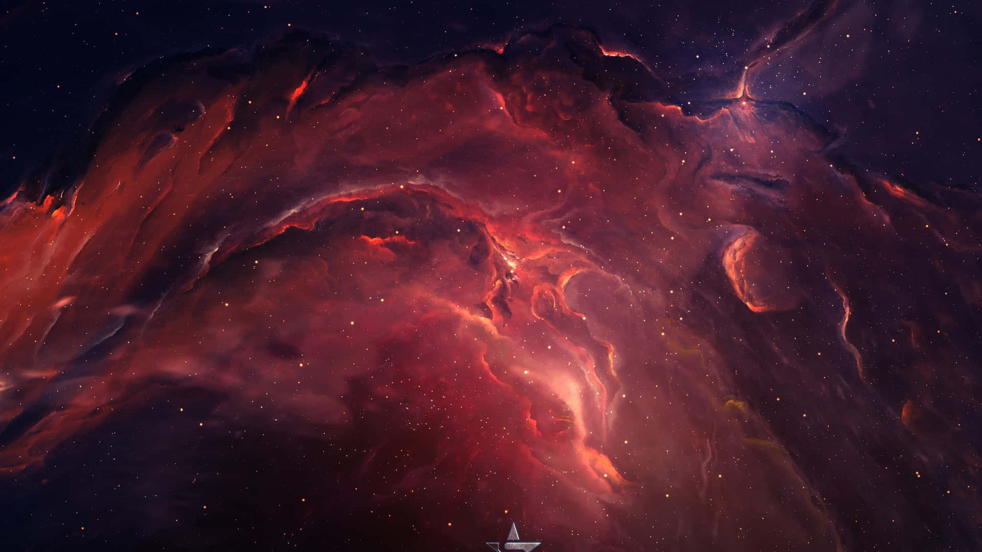 The beauty of Outer Space in mesmerizing red hues Wallpaper
