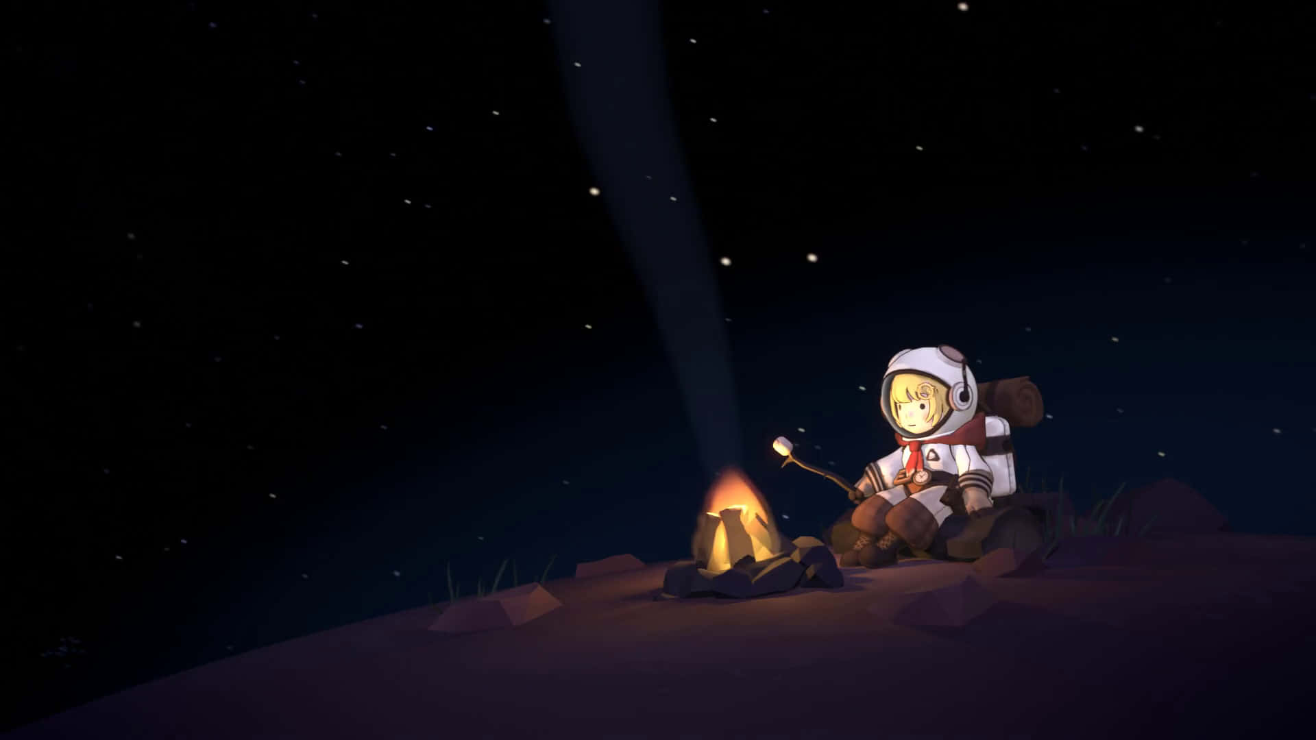 Astronautade Dibujos Animados Basado En Mundos Exteriores. Fondo de pantalla