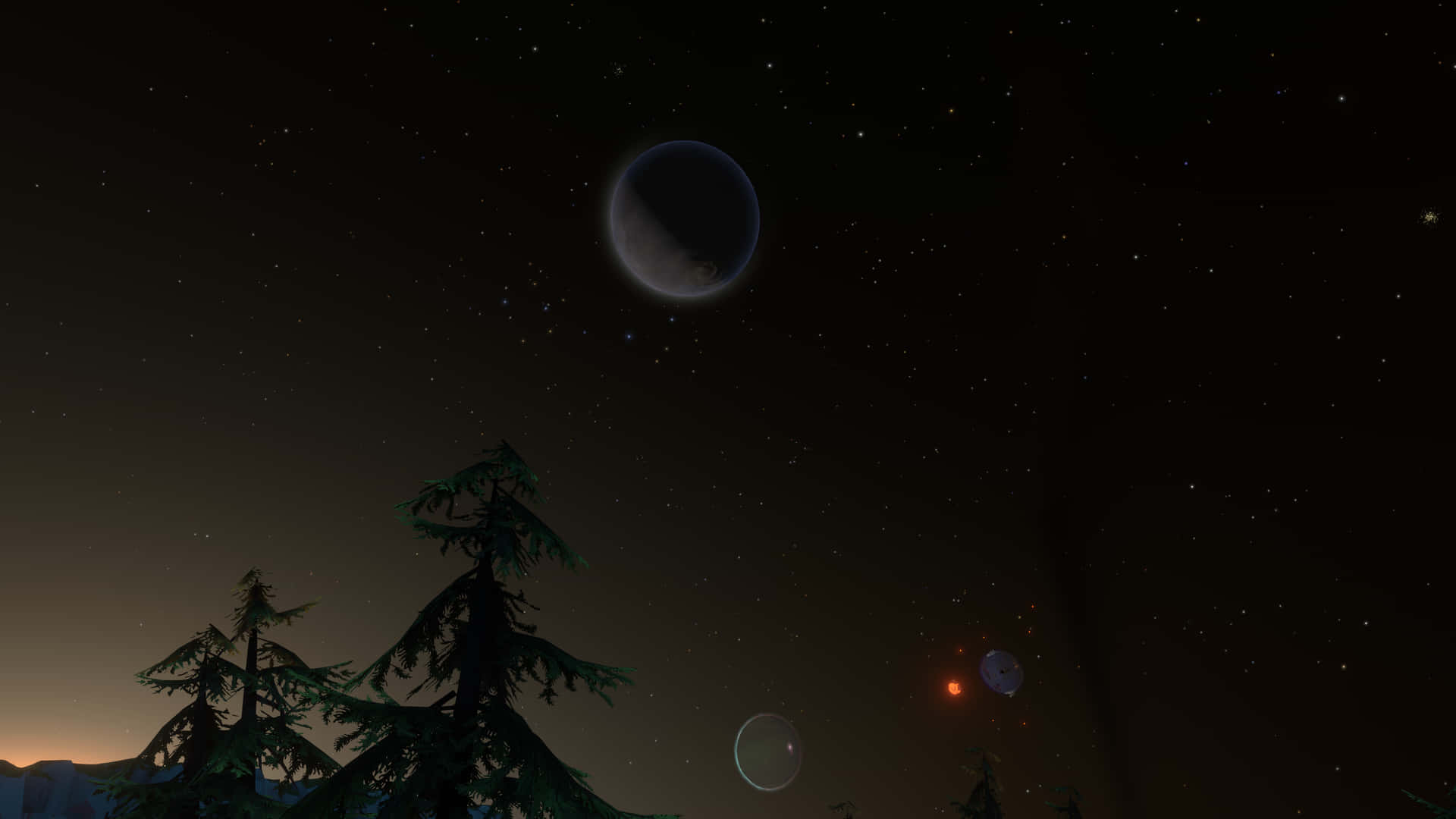 Stars And Planets From Outer Wilds Wallpaper